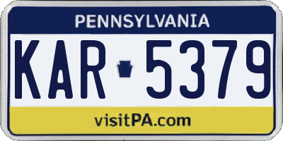 PA license plate KAR5379