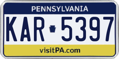 PA license plate KAR5397