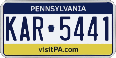 PA license plate KAR5441