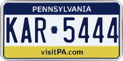 PA license plate KAR5444