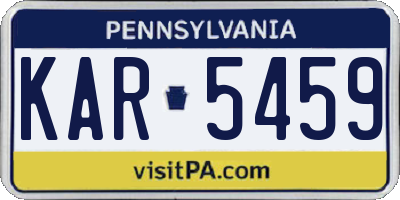 PA license plate KAR5459