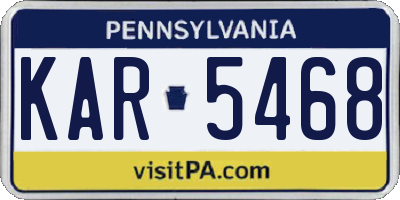 PA license plate KAR5468