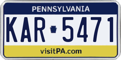 PA license plate KAR5471