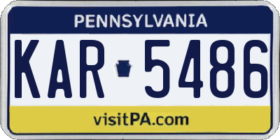 PA license plate KAR5486