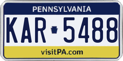 PA license plate KAR5488