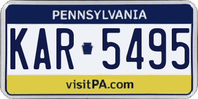 PA license plate KAR5495