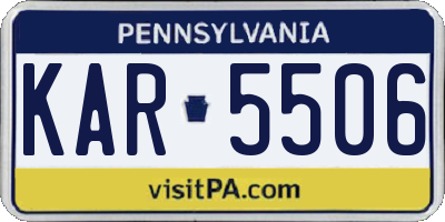 PA license plate KAR5506