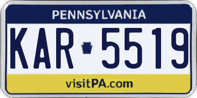 PA license plate KAR5519