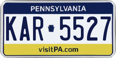 PA license plate KAR5527