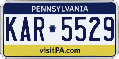 PA license plate KAR5529