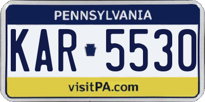 PA license plate KAR5530