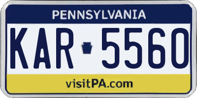 PA license plate KAR5560