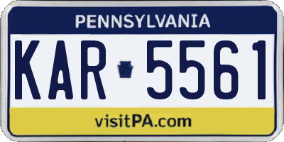 PA license plate KAR5561