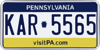 PA license plate KAR5565