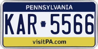 PA license plate KAR5566