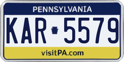 PA license plate KAR5579