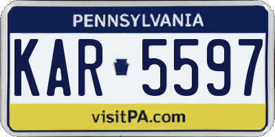 PA license plate KAR5597