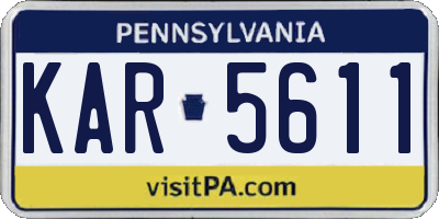 PA license plate KAR5611