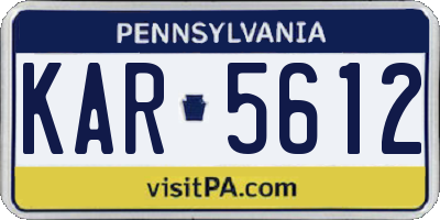 PA license plate KAR5612