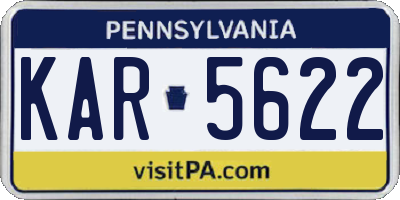 PA license plate KAR5622