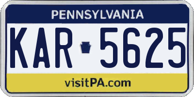 PA license plate KAR5625