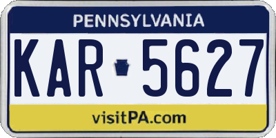 PA license plate KAR5627