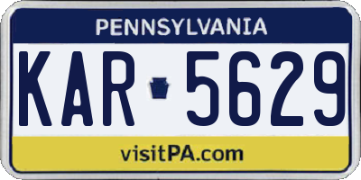 PA license plate KAR5629
