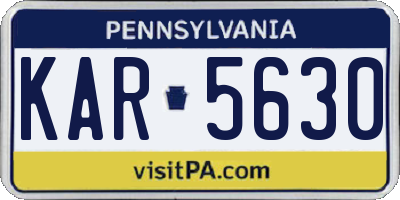 PA license plate KAR5630