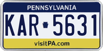 PA license plate KAR5631