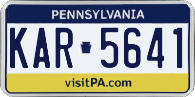 PA license plate KAR5641