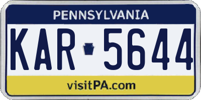 PA license plate KAR5644