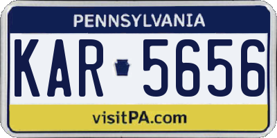 PA license plate KAR5656