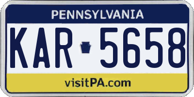 PA license plate KAR5658