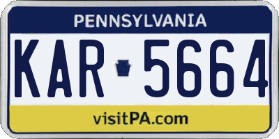 PA license plate KAR5664