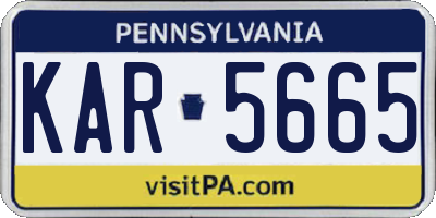 PA license plate KAR5665
