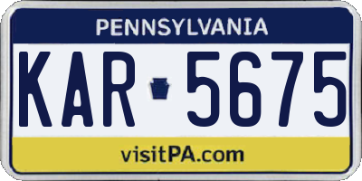 PA license plate KAR5675