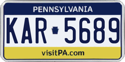 PA license plate KAR5689