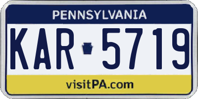 PA license plate KAR5719