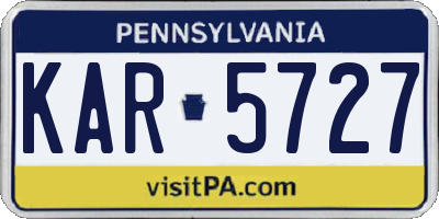 PA license plate KAR5727