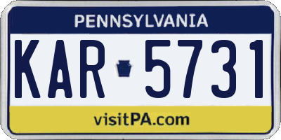 PA license plate KAR5731