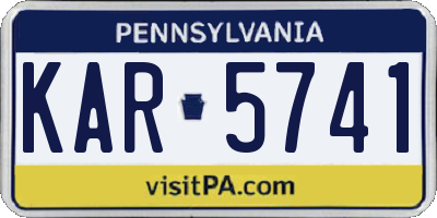 PA license plate KAR5741