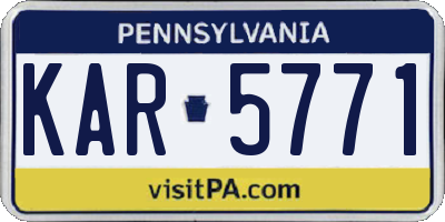 PA license plate KAR5771