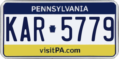PA license plate KAR5779