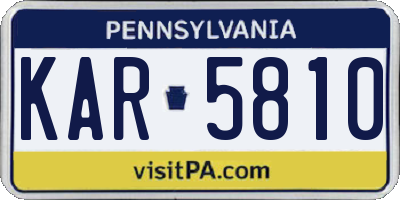 PA license plate KAR5810