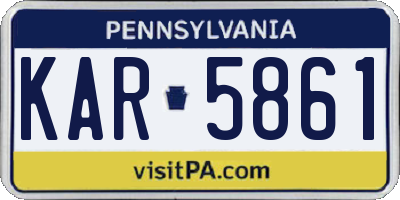 PA license plate KAR5861