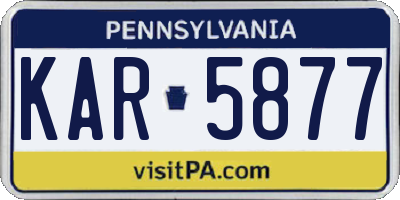 PA license plate KAR5877