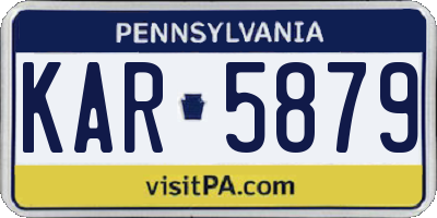 PA license plate KAR5879