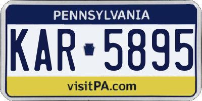 PA license plate KAR5895