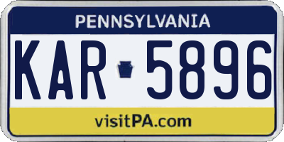 PA license plate KAR5896
