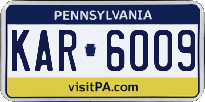 PA license plate KAR6009